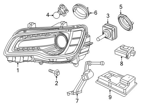 2023 Chrysler 300 Headlamps Diagram 2