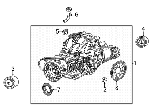 2022 Jeep Grand Cherokee L Axle & Differential - Rear Diagram