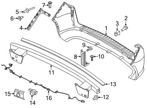 2021 Ram ProMaster City Bumper & Components - Rear Diagram