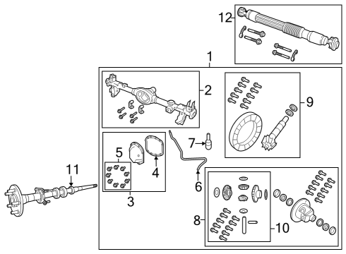 2021 Jeep Gladiator REAR COMPLETE Diagram for 68369670AL