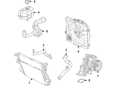 2021 Jeep Wrangler Pump-Water Diagram for 5048550AC