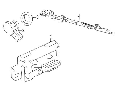 2022 Jeep Grand Cherokee L Electrical Components - Rear Bumper Diagram 2