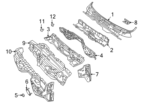 2021 Ram 2500 Cab Cowl Diagram 3