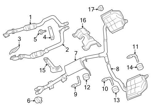 2023 Dodge Charger Exhaust Components Diagram 1