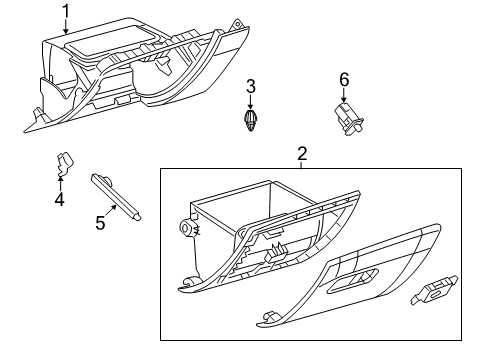 2022 Jeep Compass GLOVE BOX-GLOVE BOX Diagram for 6WJ92SA5AD