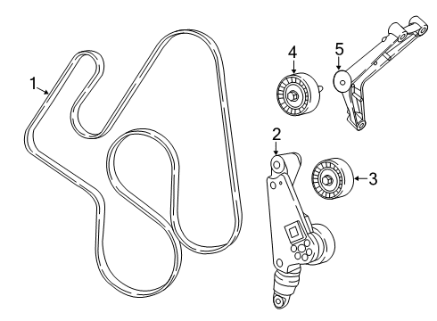 2022 Jeep Gladiator Belts & Pulleys Diagram 2