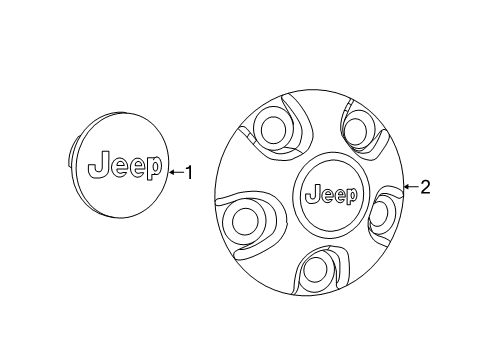 2024 Jeep Wrangler WHEEL CENTER Diagram for 68550768AA