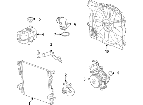 2023 Jeep Wrangler Cooling System, Radiator, Water Pump, Cooling Fan Diagram 7