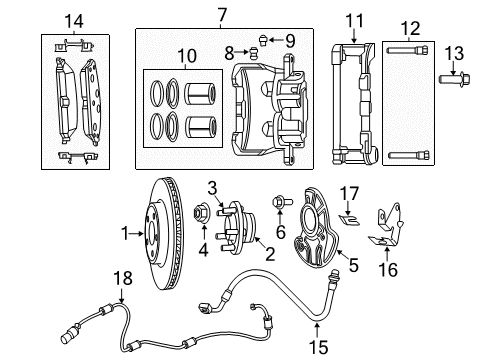 2023 Dodge Charger Front Brakes Diagram 1