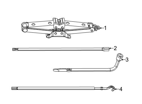 2023 Jeep Gladiator Jack & Components Diagram