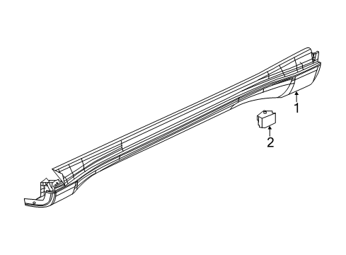 2023 Jeep Compass Exterior Trim - Pillars Diagram