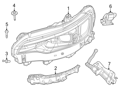 2022 Jeep Cherokee Headlamp Components Diagram