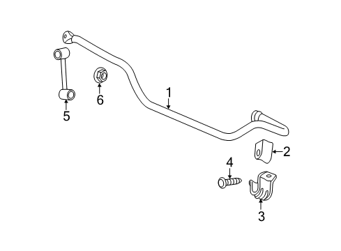 2022 Jeep Grand Cherokee WK Stabilizer Bar & Components - Front Diagram 2