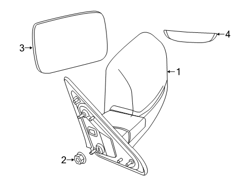 2022 Ram 1500 Classic Mirrors Diagram 3