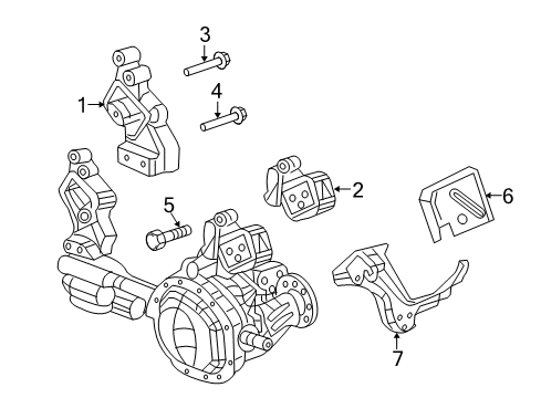 2023 Ram 1500 Classic Engine & Trans Mounting Diagram 4