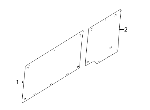 2023 Ram ProMaster 1500 Glass - Side Panel Diagram 2