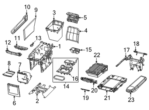 2022 Jeep Wagoneer Console-Console Diagram for 7JD62DX8AA