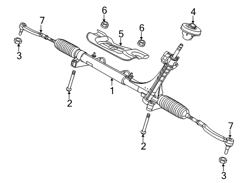 2023 Ram ProMaster 3500 GEAR-RACK AND PINION Diagram for 68613418AA