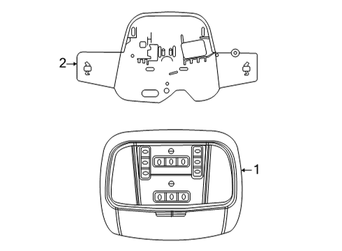 2022 Dodge Durango Overhead Console Diagram