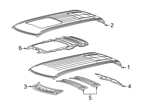 2022 Ram 1500 Roof & Components Diagram 2