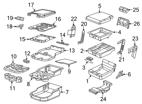 2022 Ram 1500 Classic Front Seat Components Diagram 1