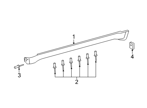 2022 Dodge Durango Exterior Trim - Pillars Diagram