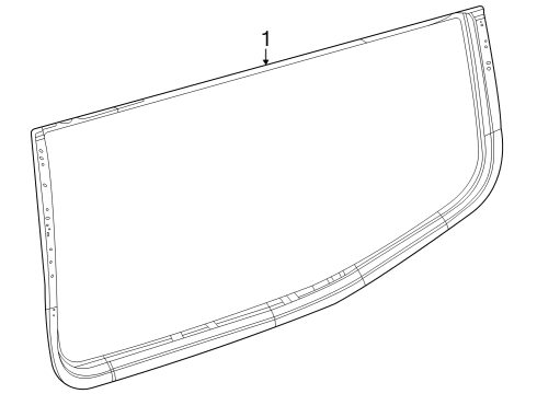 2023 Jeep Grand Wagoneer L Glass & Hardware - Quarter Panel Diagram