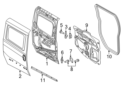 2021 Ram ProMaster City Door & Components Diagram 3