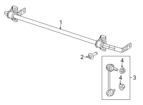 2023 Jeep Cherokee Stabilizer Bar & Components - Rear Diagram