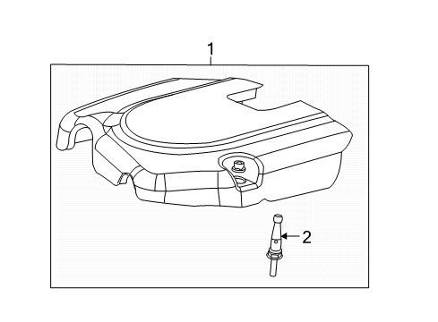 2023 Dodge Challenger Engine Parts, Engine Appearance Cover Diagram 1