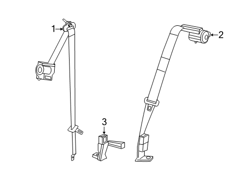 2022 Chrysler 300 Rear Seat Belts Diagram