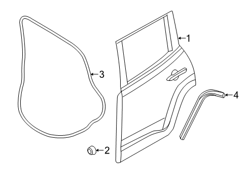 2017 Jeep Renegade Molding-Door Lower Secondary Diagram for 68520217AA