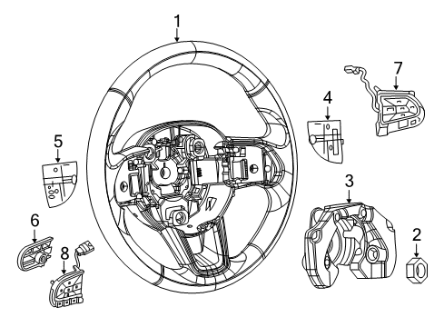 2022 Jeep Compass Wheel-Steering Diagram for 7JM50LA3AA