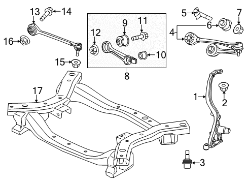 2021 Chrysler 300 Front Suspension Components Diagram 2