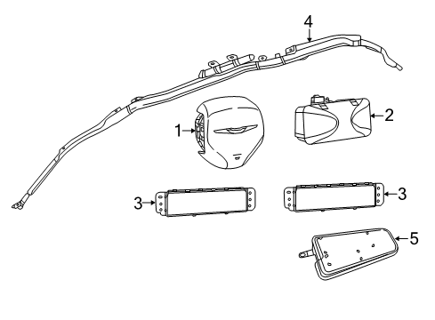 2022 Chrysler Pacifica Air Bag Components Diagram 1