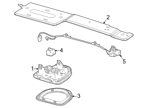 2022 Jeep Grand Cherokee Overhead Console Diagram 2