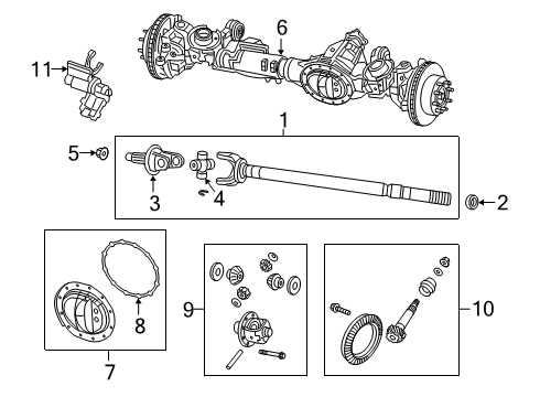 2022 Ram 3500 Front Axle & Carrier Diagram