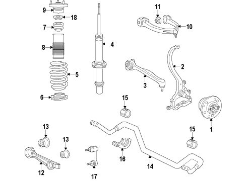 2018 Dodge Challenger SUSPENSION Diagram for 68531062AB