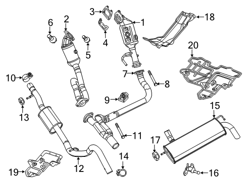 2024 Jeep Wrangler CONVERTER-EXHAUST Diagram for 57009229AA