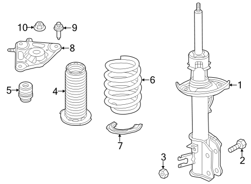 2024 Dodge Hornet STRUT-SUSPENSION Diagram for 68632849AA