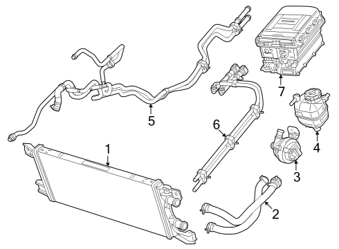 2022 Jeep Wrangler Radiator & Components Diagram 6