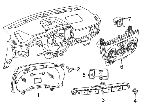 2021 Ram ProMaster City A/C & Heater Control Units Diagram