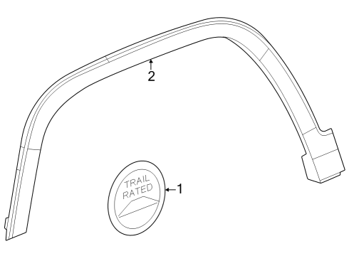 2022 Jeep Grand Cherokee Exterior Trim - Fender Diagram 1