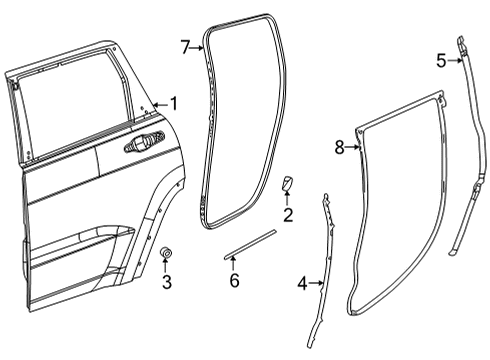 2024 Jeep Grand Wagoneer L Door & Components Diagram 2