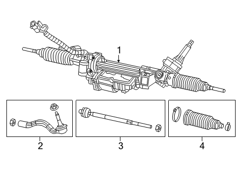 2023 Dodge Durango RACK-RACK AND PINION Diagram for 68594293AB