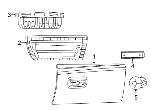 2022 Jeep Grand Cherokee WK Glove Box Diagram