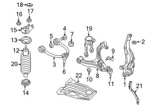 2022 Jeep Grand Cherokee WK ABSORBER-SUSPENSION Diagram for 68298331AF