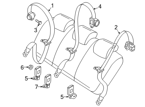 2021 Ram ProMaster City Seat Belt Diagram 2