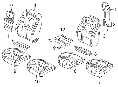 2017 Jeep Cherokee ELEMENT-HEATED SEAT Diagram for 68156873AF