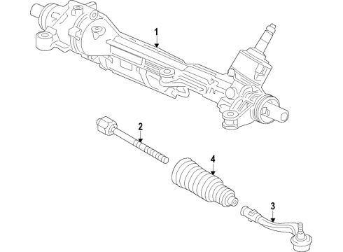 2023 Jeep Grand Cherokee L GEAR-RACK AND PINION Diagram for 68628264AA